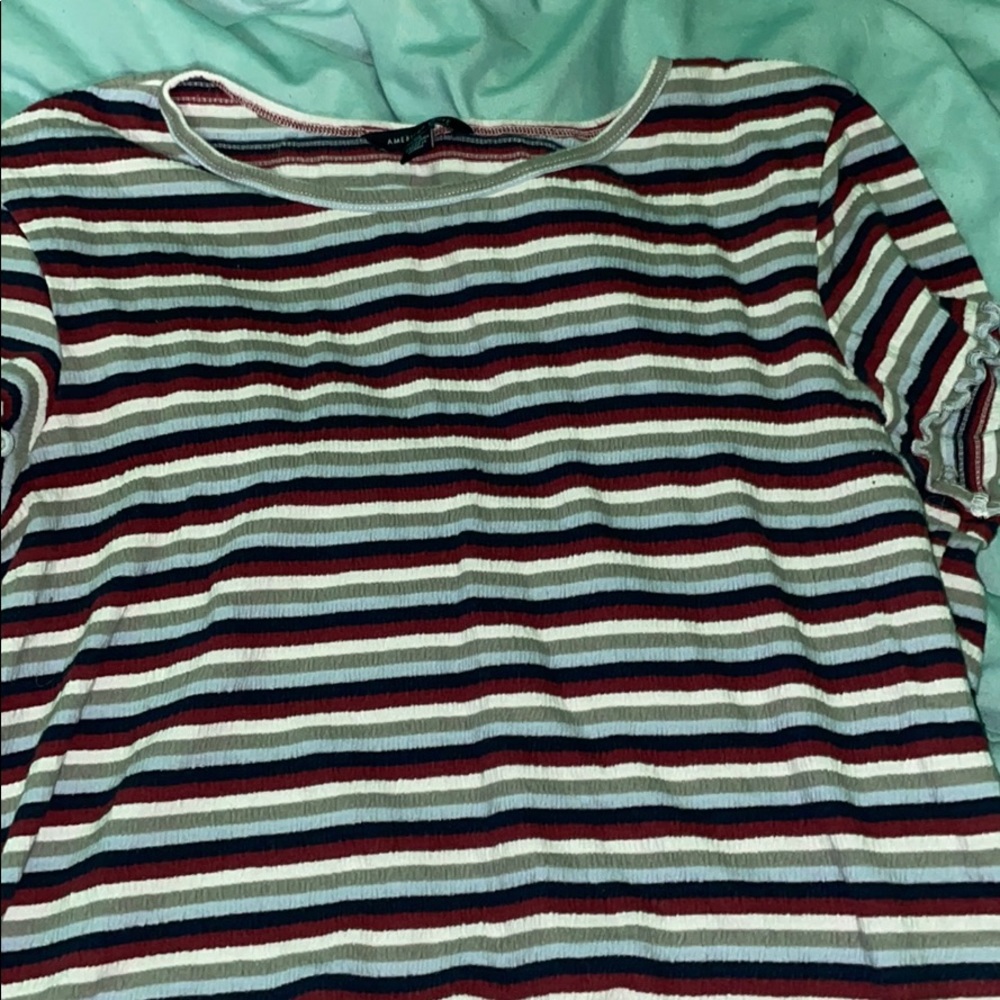✨stripped american eagle shirt